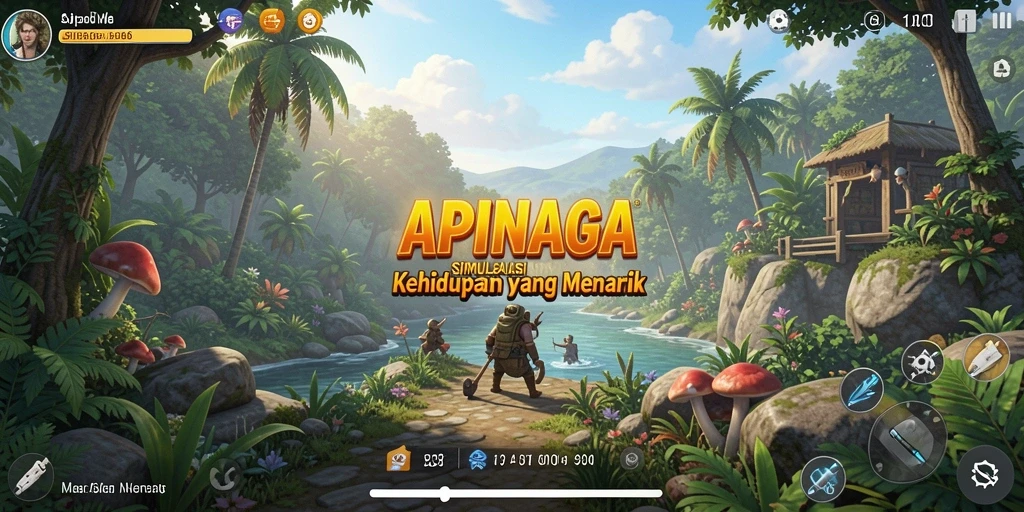 Tampilan gameplay APINAGA yang menarik dan mendalam.
