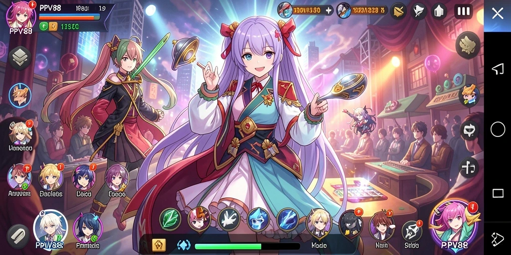 Tangkapan layar menampilkan karakter Anime dalam aksi penuh di PPV88.