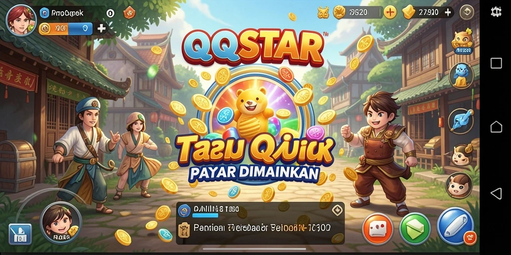 Tampilan gameplay seru QiuQiu di QQSTAR.