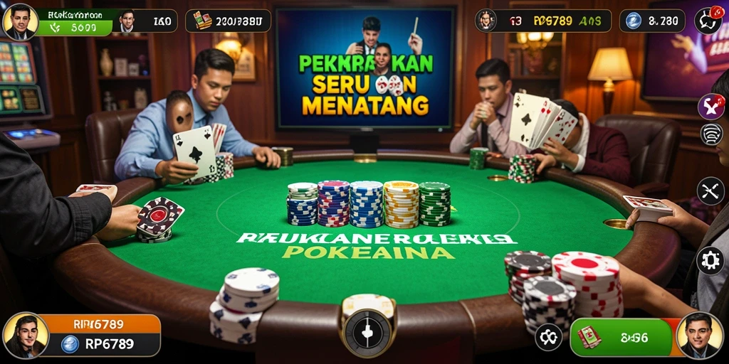 Tampilan menarik dari gameplay poker RP6789 yang menegangkan.