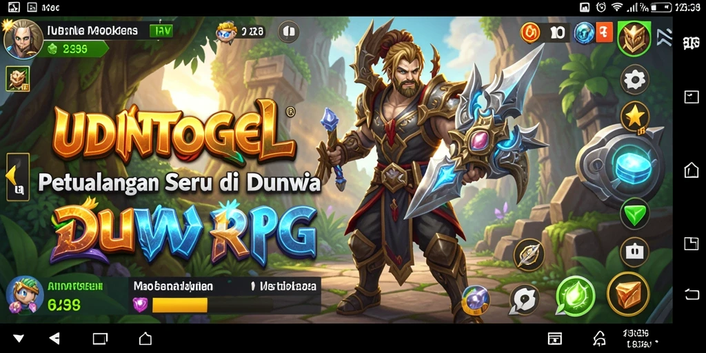 Tampilan gameplay UDINTOGEL yang menakjubkan dan penuh warna.